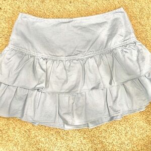Pale Blue Ruffle Mini Skirt/Skort from Lizard Thicket
